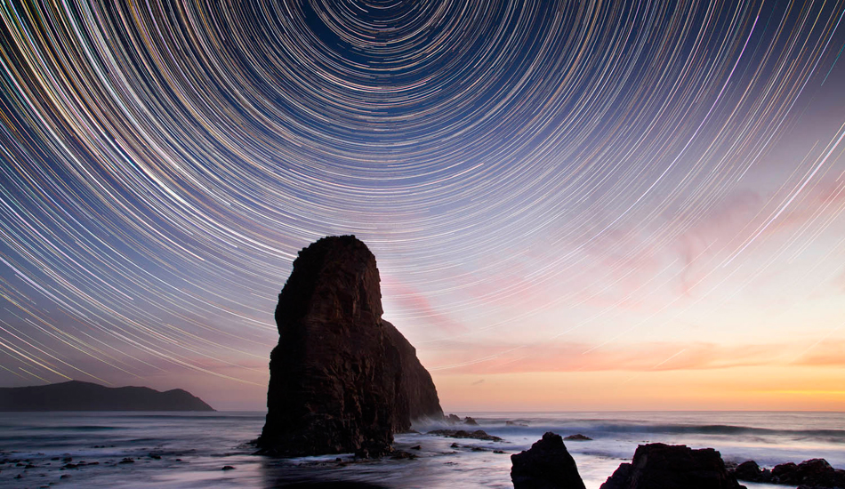 Deep south star trails, Tasmania. Photo: <a href=\"http://www.stugibson.net\">Stuart Gibson</a>