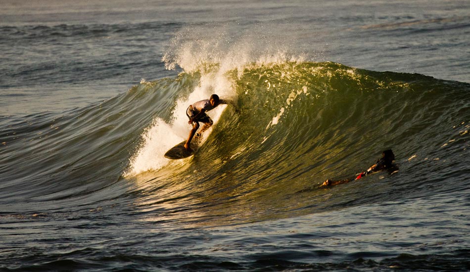 Caesar drops in under the lip at Bowls. Photo: Phil LeRoy