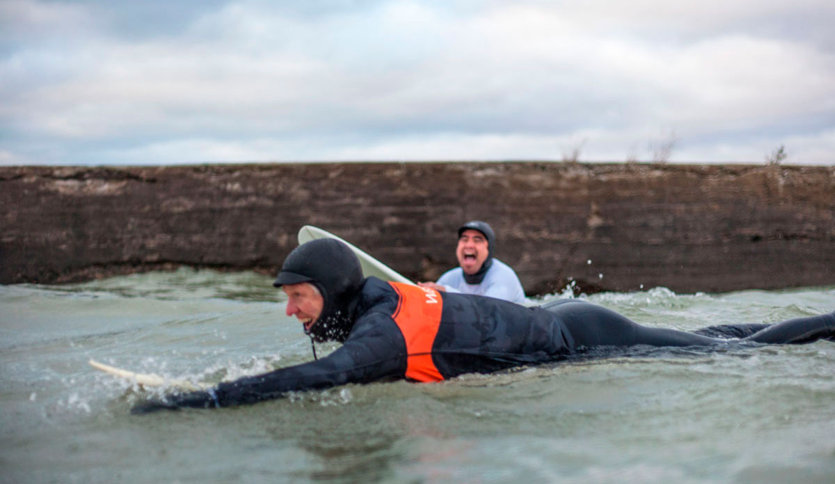 Dave Edwards (Kincardine, ON) and Pablo Bonilla (Mexico). Photo: <a href=\"http://instagram.com/lucasmurnaghan\">Lucas Murnaghan</a> | <a href=\"http://www.surfthegreats.org/\">Surf the Greats</a>