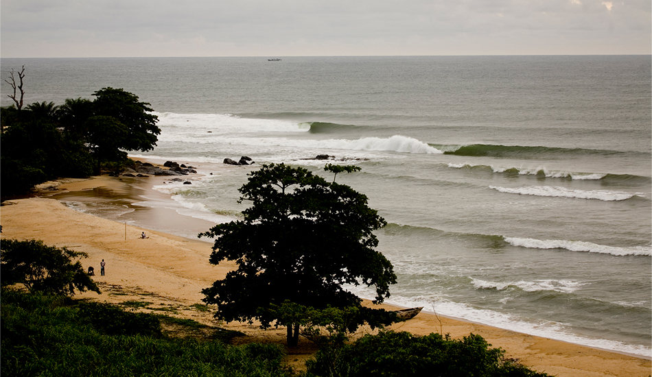 Liberia. Atlantic left points at Robertsport. The fantastic left points in Liberia were first brought to the attention of the surfing world by Kevin Naughton and Craig Peterson, who visited in the mid-1970\'s and published a great West Africa travel feature in SURFER Magazine. After 20 years of devastating civil war which brought the country to its knees, Liberia has recently achieved a degree of political stability and the Robertsport area is seeing a revival of both surfing and civil society. Local surfers like Alfred Lomax welcome visiting surfers to the points and are able to make a living from visitor accommodation, food and drink, board rentals and other services. Image: <a href=\"www.tropicalpix.com\" target=\"_blank\">Callahan</a>/<a href=\"http://www.facebook.com/pages/SurfEXPLORE/153813754645965\" target=\"_blank\">surfEXPLORE</a>