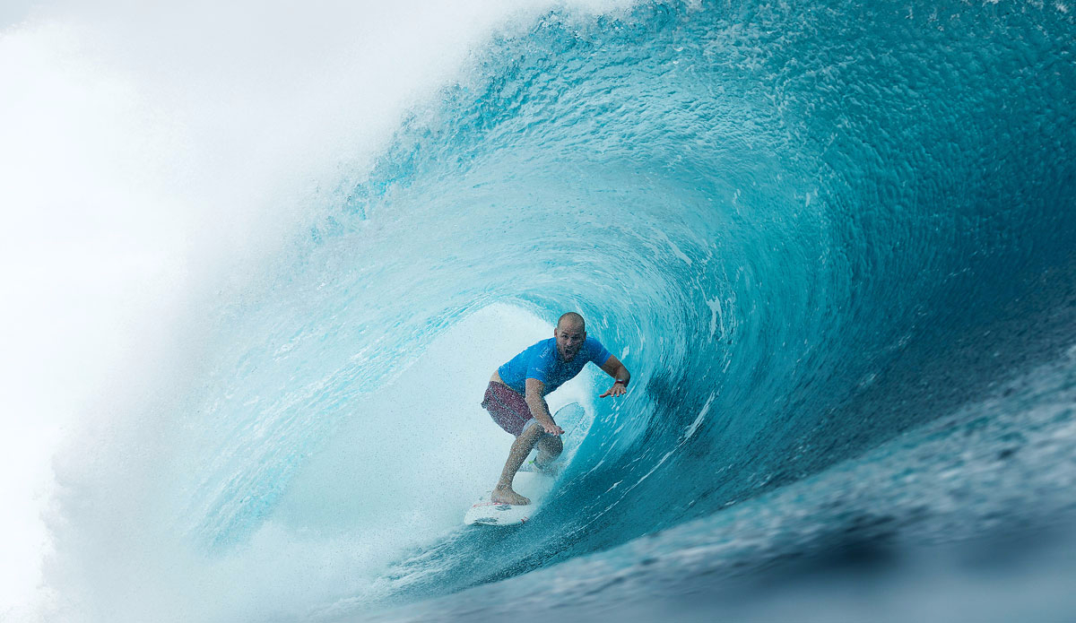 Cj Hobgood of Florida, USA  (pictured) posting an impressive 18.13 (two-wave heat score), one of the highest heat totals of Round 2, to advance into Round 3 in first place at the Billabong Pro Tahiti. Photo: <a href=\"http://www.worldsurfleague.com/\">WSL</a>/<a href=\"https://instagram.com/kc80/\">Cestari</a>