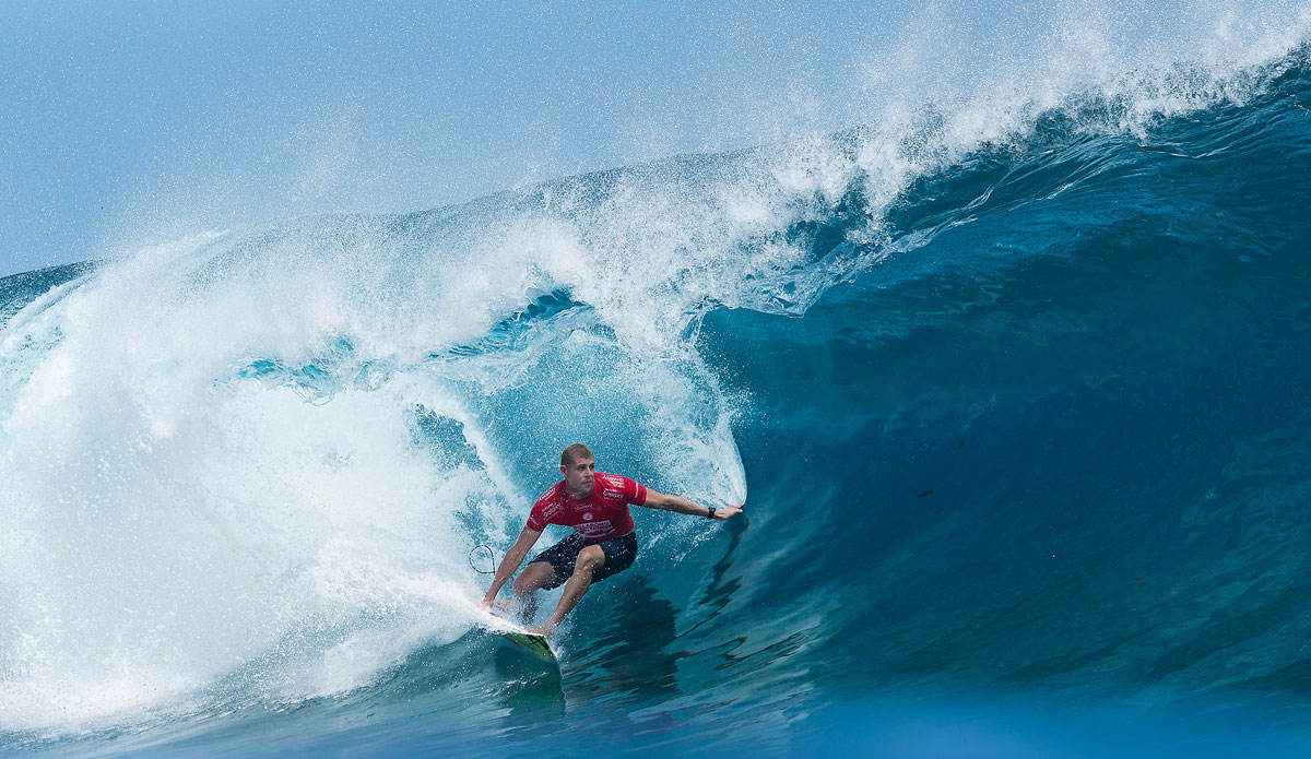 Mick Fanning of Tweed Heads, New South Wales, Australia (pictured) finished equal 13th in the Billabong Pro Tahiti after being defeated by injury replacement Aritz Aranburu of the Basque Country, Spain. Photo: <a href=\"http://www.worldsurfleague.com/\">WSL</a>/<a href=\"https://instagram.com/kc80/\">Cestari</a>