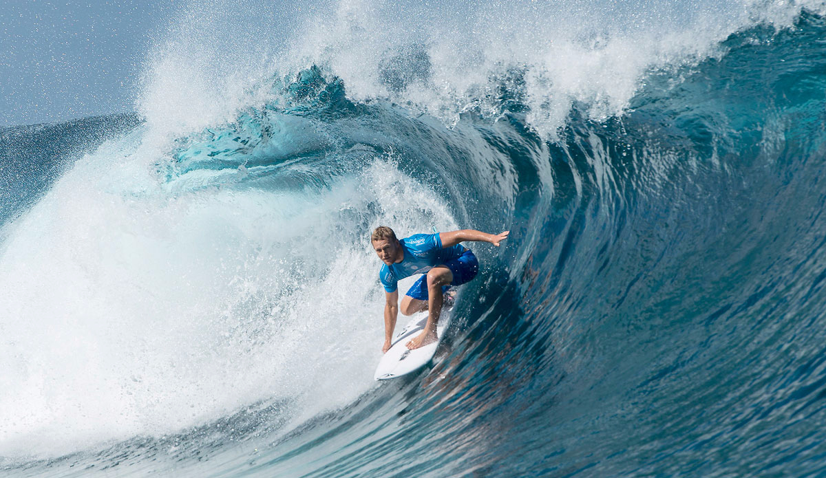 Dusty Payne of Maui, Hawaii (pictured) finished equal 13th in the Billabong Pro Tahiti after being defeated in Round 3. Photo: <a href=\"http://www.worldsurfleague.com/\">WSL</a>/Robertson