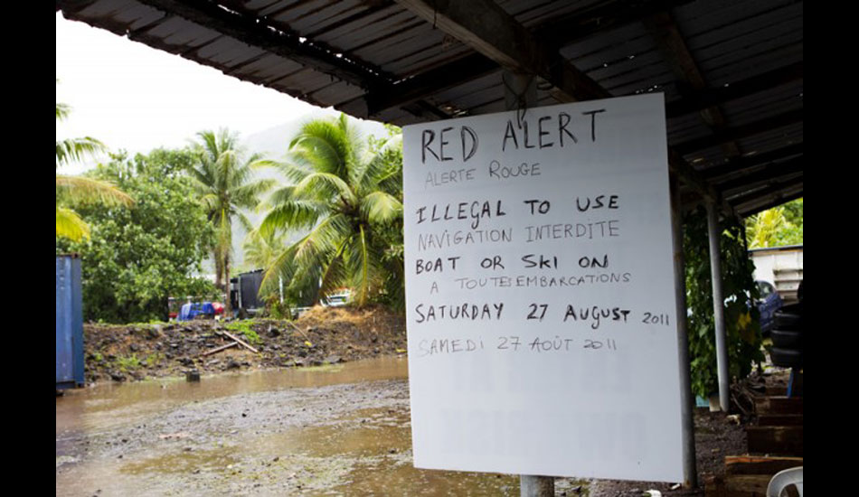 When Teahupoo\'s on Red Alert, listen up. Photo: ASP