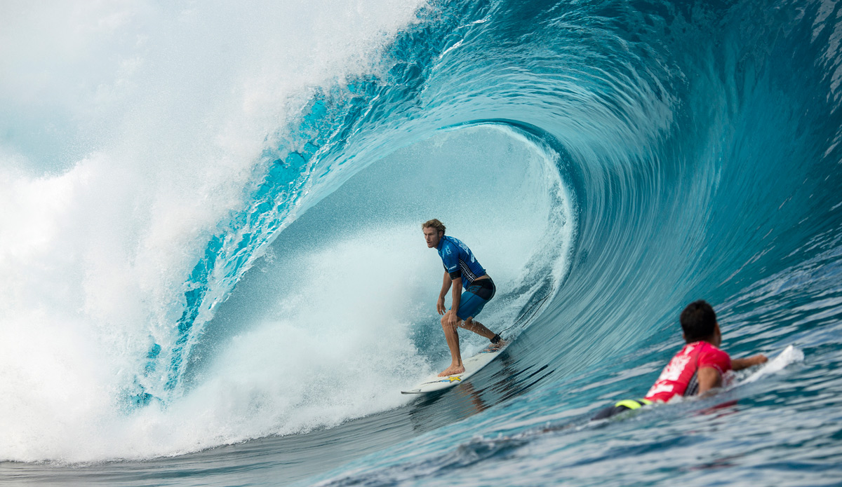 “Gabriel is such a tactician in his approach and it worked perfectly,” said Bede Durbidge. “It’s such a bummer but I’m so glad to be part of this day. It was so special to surf against one of my best mates in the heat before and we’ve been surfing together since we were 13. This is such a great day for ASP and I’m stoked to be a part of it.” Photo: ASP