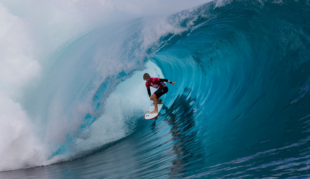 “I don’t really know how I feel but that whole heat and everything that happened was crazy,” said John John Florence. “I’m so so stoked. My first ride was so good; it was insane. It was so glassy and nice out there.” Photo: ASP