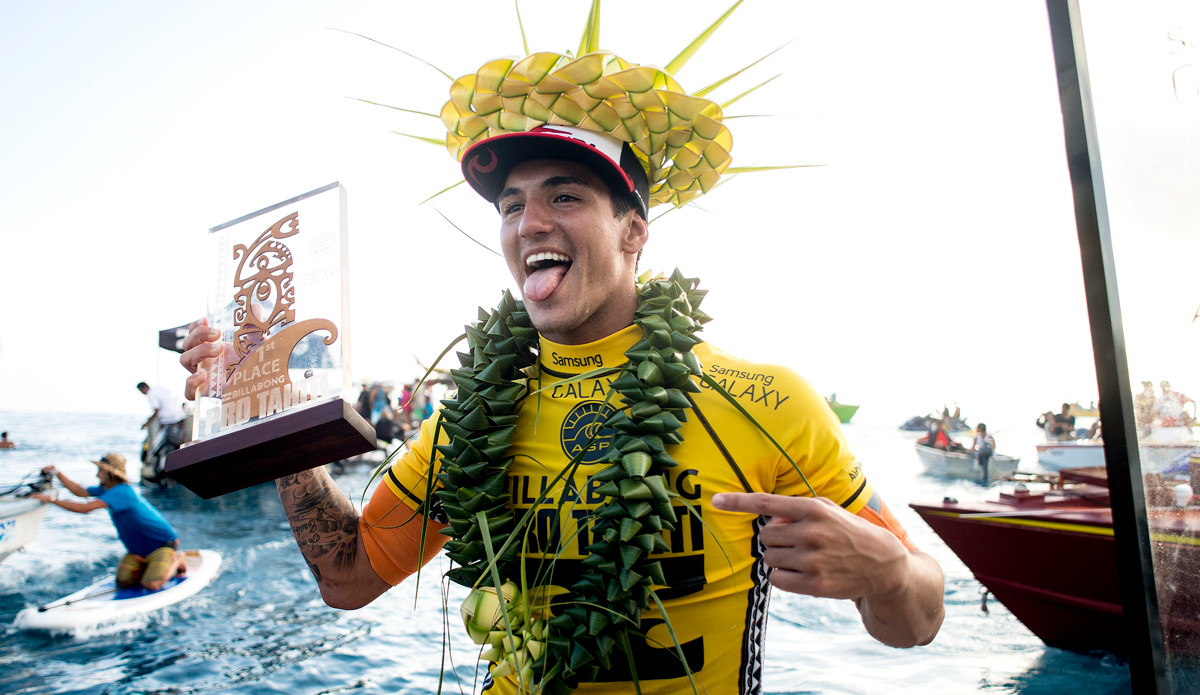 \"This is such a special event and I’m just so happy right now,\" said Medina. \"Kelly is a legend of surfing and it’s the best feeling ever to win.\" Photo: ASP