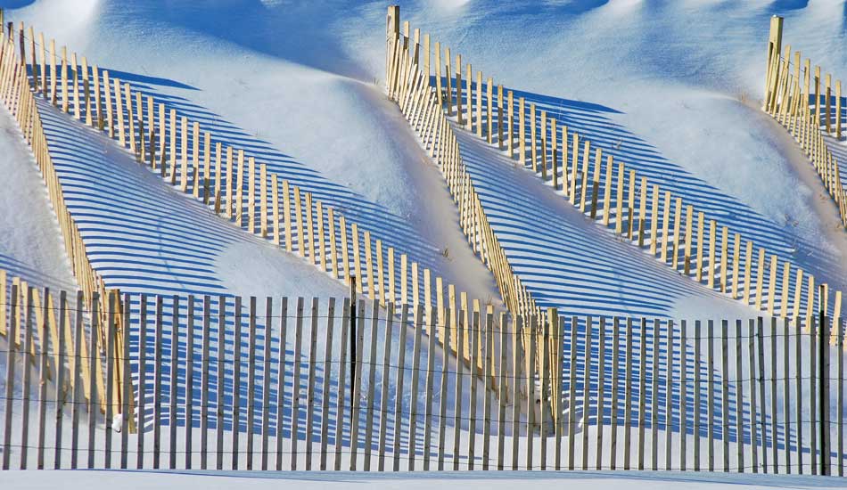 The dunes blanketed with a fresh coat of snow look amazing. Tim Leopold