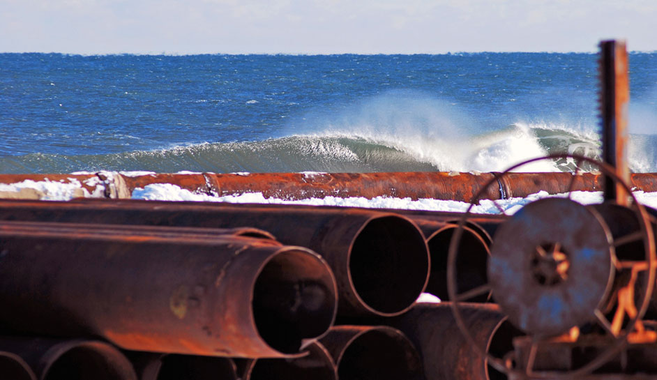 Rusty dredging pipes are a grim reality for NJ’s great sandbars. Photo: Tim Leopold