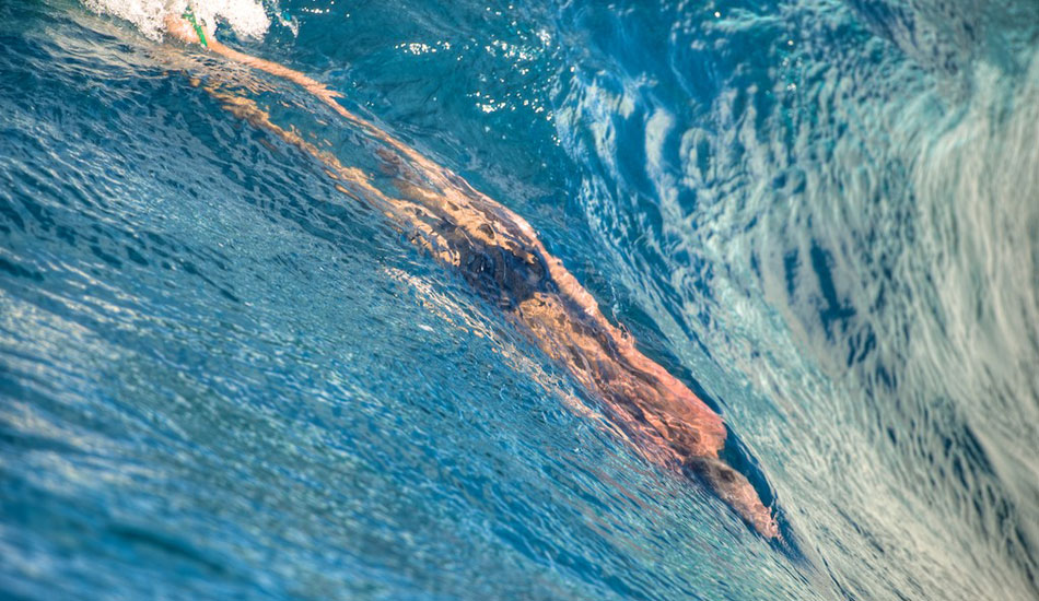 Mark Cunningham playing within the surface. Teava Iti, Tahiti. Photo: <a href=\"http://www.timmckennaphoto.com/\" target=_blank>Tim McKenna</a>.