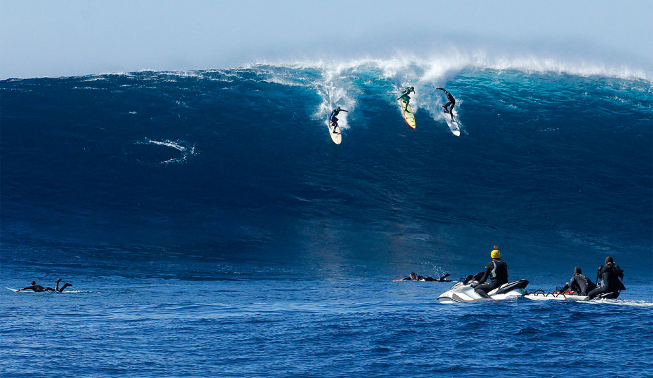 Unknown rider, Pedro Scooby, and Andres Flores on a decent wall. Photo: Claudia Boily