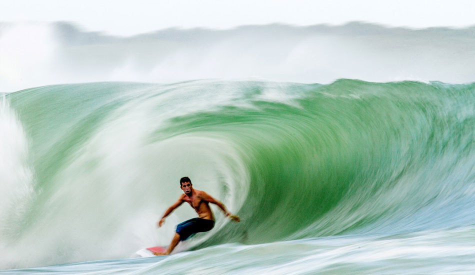 This rip bowl formed at a beach that never gets good waves. But during one swell this spot was just firing for three days straight and then it just disappeared. That\'s what I love about shooting the ocean: it\'s forever changing, so when you get a rare spot doing it\'s thing out of the blue it\'s all the more sweeter. Photo: <a href=\"http://www.stsurfimages.com/\">Tom Woods</a>