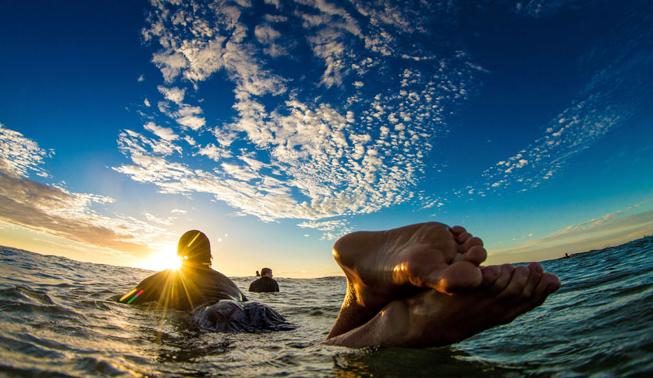 I feel way more attached to the my photography when I am right there with the subjects. Shooting from the beach doesn\'t give you the same inspiration or stoke that the surfers and ocean are giving off with all the feel-good endorphins that fly around in lineup when the conditions are good. Photo: <a href=\"http://www.stsurfimages.com/\">Tom Woods</a>