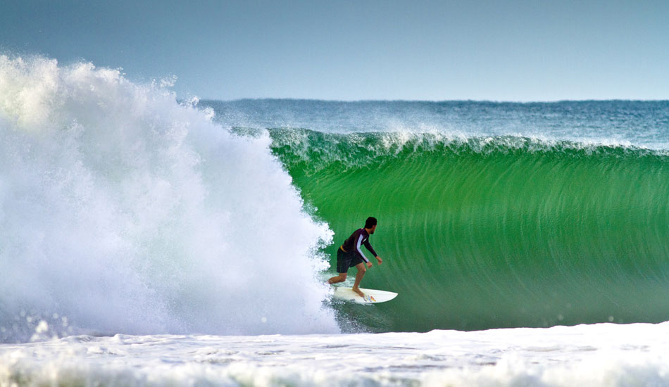 This was a one intense wave for its size. It just drew all the water back into the pit and sent these cool ribbed textures up the face of the wave. It was the only one like it all day and even though it was taken a few years ago now, both Harley Ingleby (the rider) and myself remember it vividly. Photo: <a href=\"http://www.stsurfimages.com/\">Tom Woods</a>