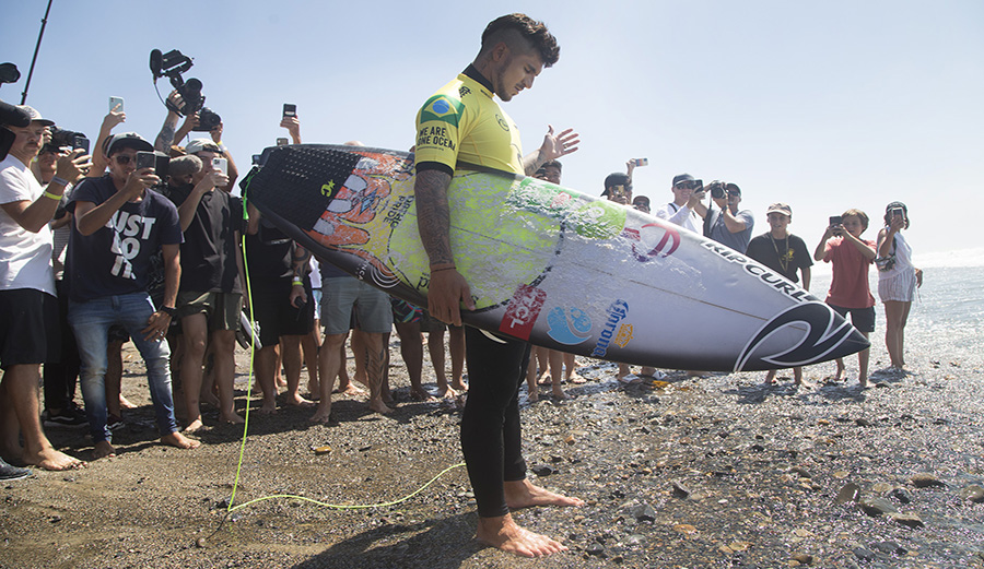 Gabriel Medina, pondering the moment. 