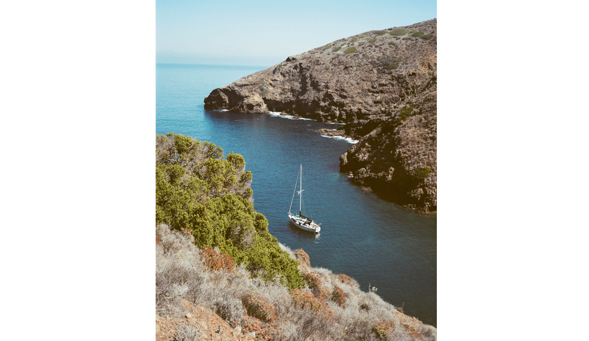 My girlfriend Maddie and I live on a sailboat, “Calico”, in the Santa Barbara harbor. During the summer and fall we often frequent the Channel Islands, seeking out little coves like this. Lady’s Harbor, Santa Cruz Island, 2014. Photo: <a href=\"http://trevorgordonarts.com\">TrevorGordonArts.com</a>