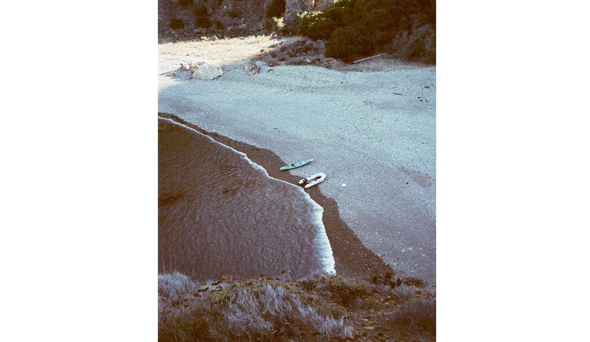 Beach landing in Fry’s Harbor, Santa Cruz Island, 2014. Photo: <a href=\"http://trevorgordonarts.com\">TrevorGordonArts.com</a>