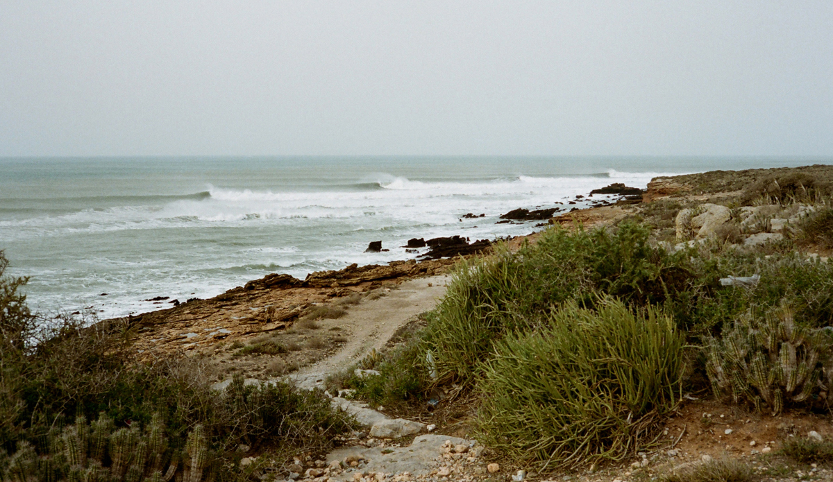 One of the many right points in Morocco. I think I got the longest wave of my life during this session. Central Morocco, 2014. Photo: <a href=\"http://trevorgordonarts.com\">TrevorGordonArts.com</a>