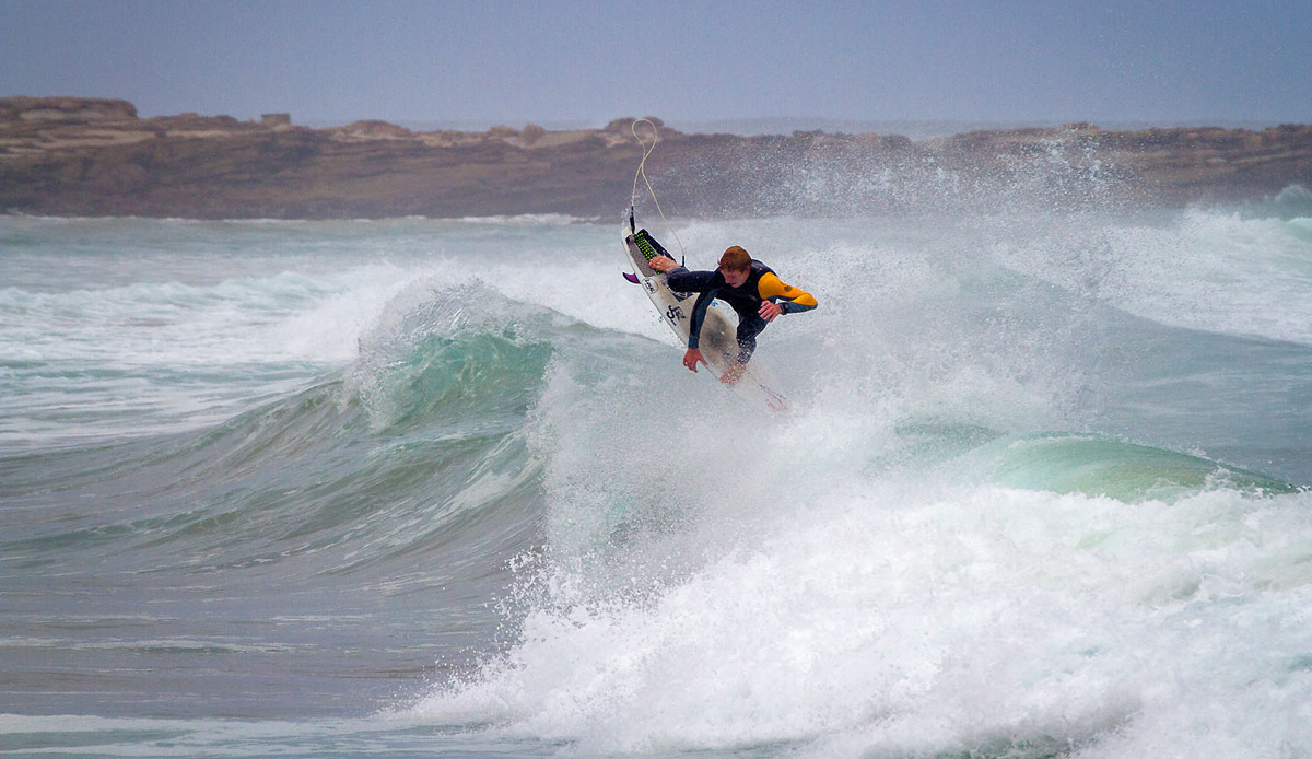 Our coast is littered with little bays which catch the summer east swell, Michael Monk in his backyard.
 Photo by: Tyerell Jordaan