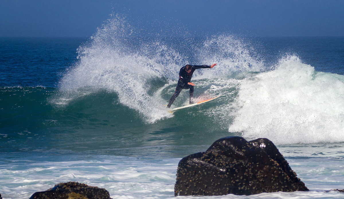 Wayne Monk keeping up his rail game. Photo by: Tyerell Jordaan