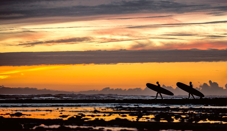 Low tides, logs, a buddy or two and you\'ve got a good time in the making. The waves don\'t have to be pumping to justify going out. Photo: <a href=\"http://www.dylangordon.com/\" target=_blank>Dylan Gordon</a>