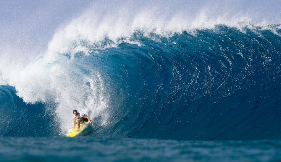 Brent Dorrington sets up for a wide open barrel. Photo: Bielmann