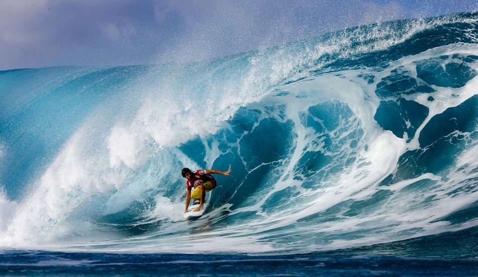 Ola Eleogram on a frothy inside barrel. Photo: Bielmann