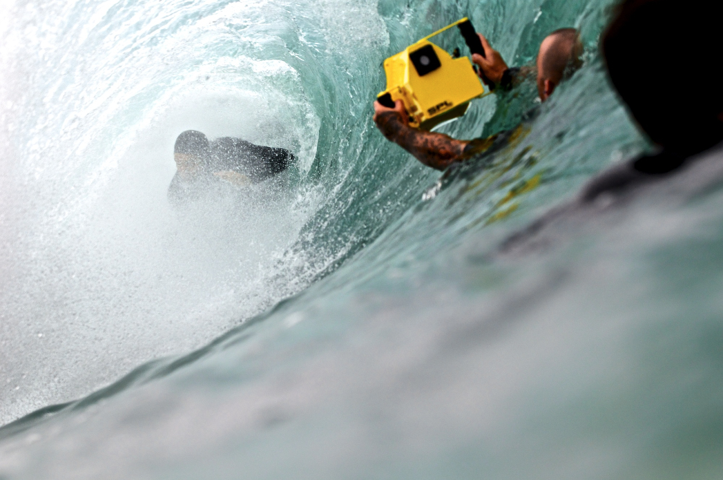 By mid-summer the lineups get crowded, and not just with surfers or bodyboarders, but with photogs, too. Photo: Benjamin Ginsberg / Driftwood Photography Studios