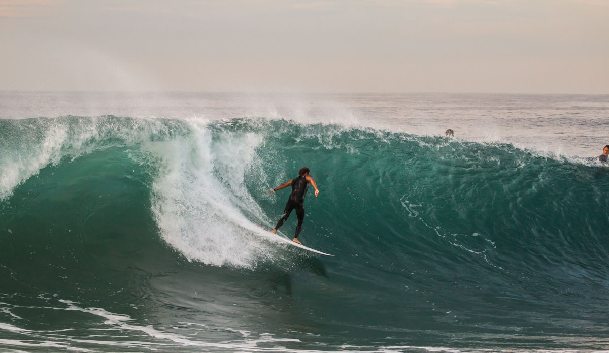 Tommy Cantrell, a Laguna Beach lifeguard, pulling in. The next shots are in sequence. Photo: <a href=\"http://instagram.com/jeff_davis\">Jeff Davis</a>