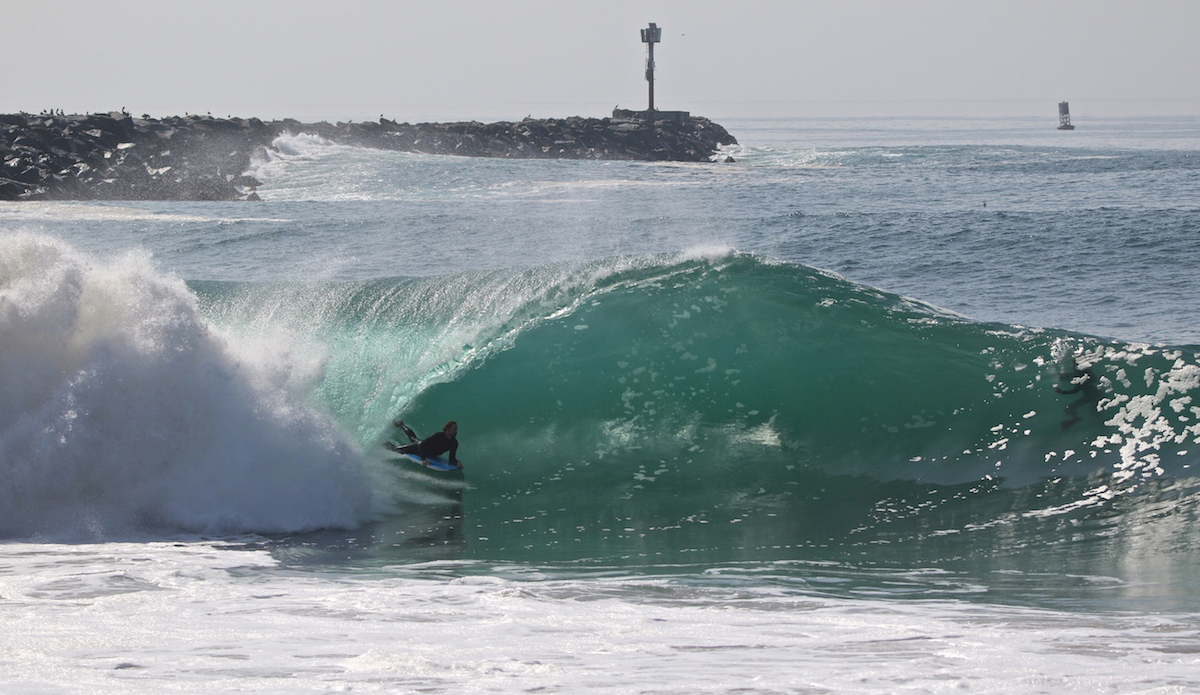 Unknown bodyboarder got on the best ones of the day. Photo: <a href=\"https://instagram.com/chalviski\">Marcio Chalviski Viana</a>