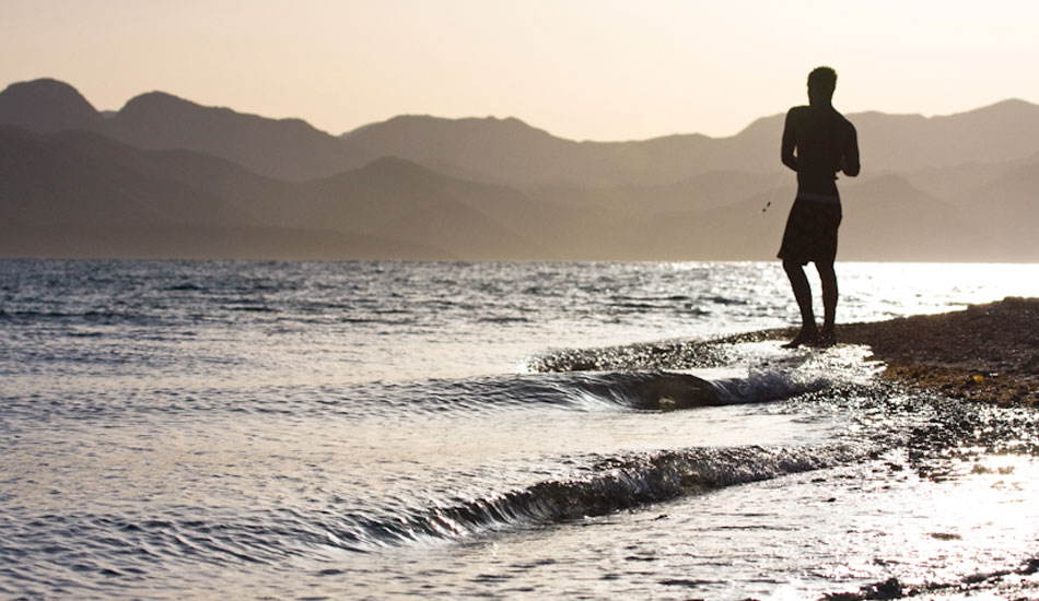 Dean, fishing on the Sea of Cortez and wishing it was a little bigger. Photo: Zak Bush