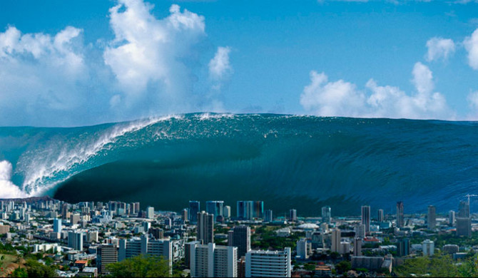 It won't look like this, but you get the idea. A lot of ocean. Photo: Sean Davey