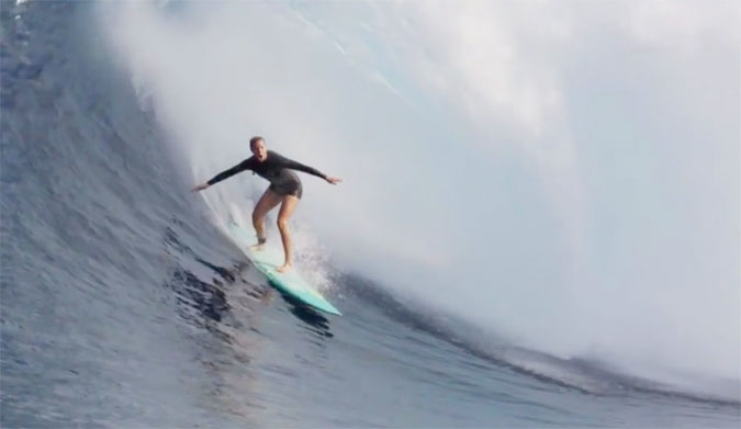 Paige Alms Talks About Her Groundbreaking Barrel at Jaws | The Inertia