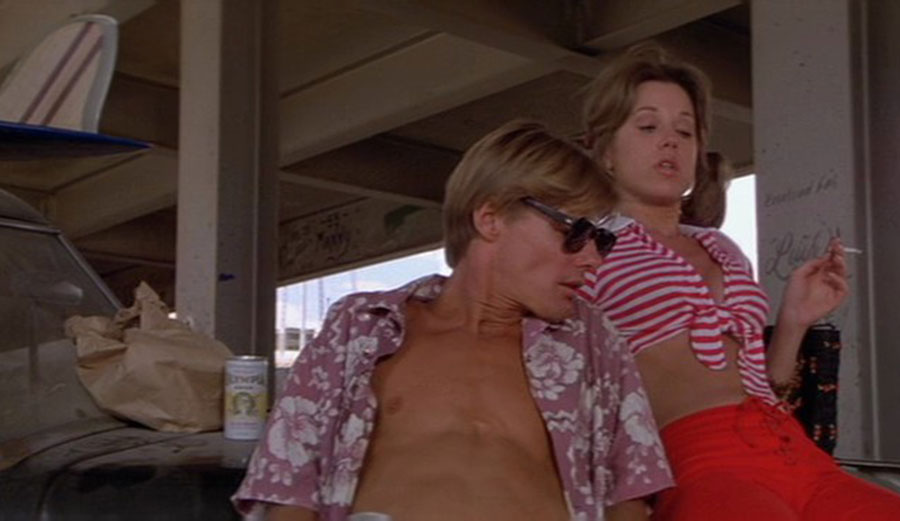 Jan-Michael Vincent and Lee Purcell in Big Wednesday. Image: A-Team See more/idmb