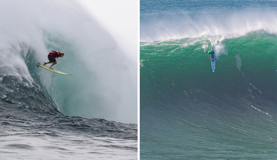 Keala Kennelly and Grant Baker big wave surfing