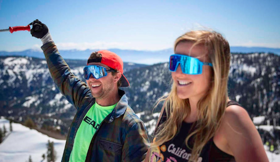 Skiers at Squaw Valley Alpine Meadows