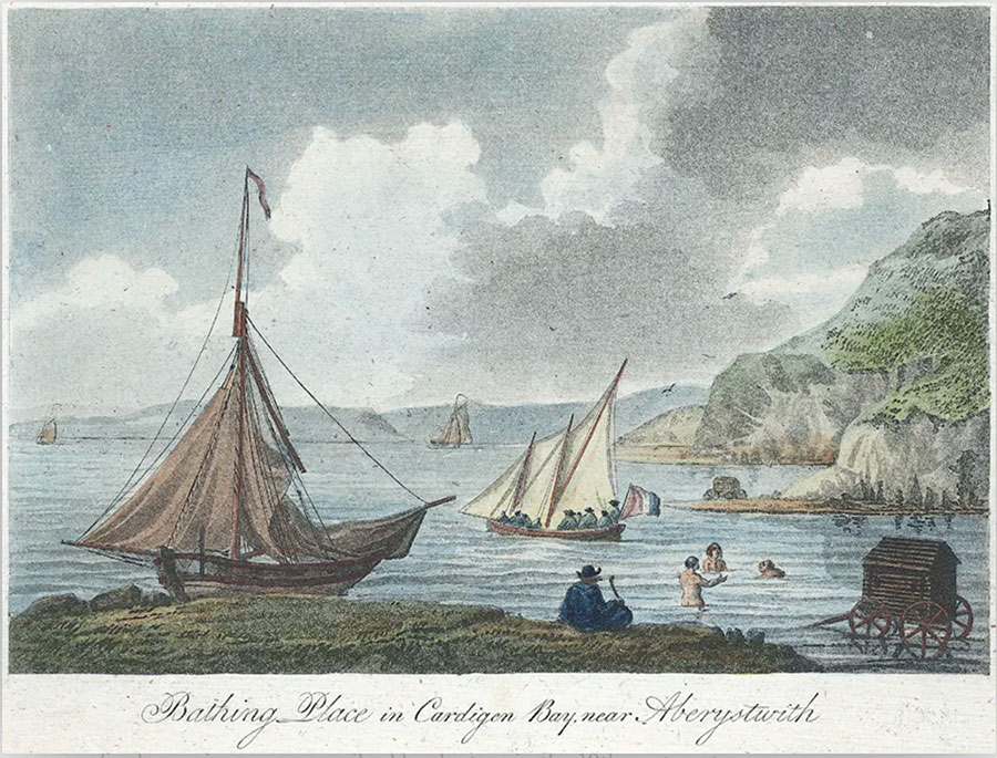 Bathing place in Cardigan Bay, near Aberystwith, circa 1800