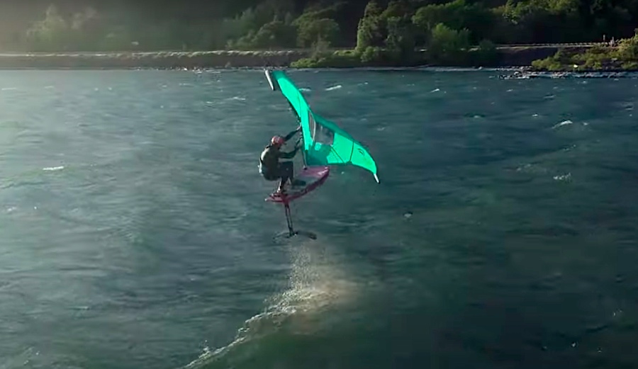 60 Seconds of Drone Footage That Shows Just How Fun Foiling in Hood ...