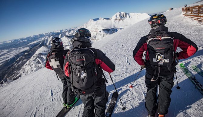 Jackson Hole Ski Patrol Looks Out at the terrain