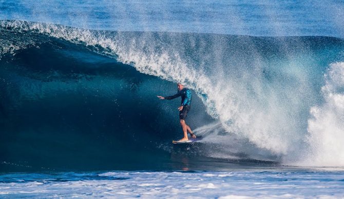 Jamie O'Brien surfing at Backdoor Pipeline