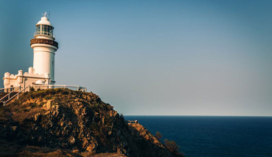 Cape Byron lighthouse at sunset