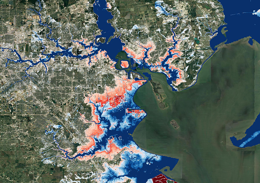 A map of Houston flood risk