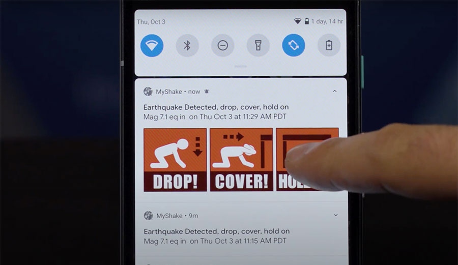 MyShake app alerts users to earthquakes