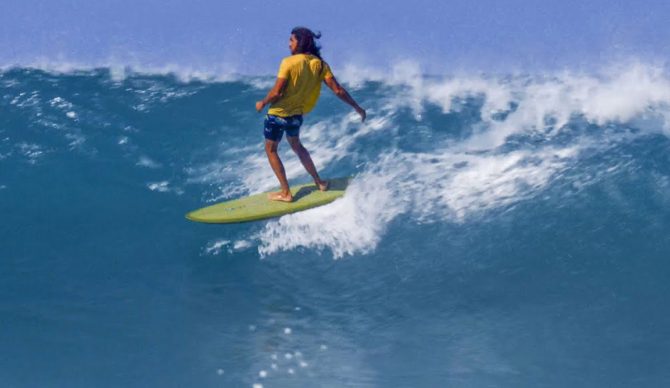 Cliff Kapono surfing