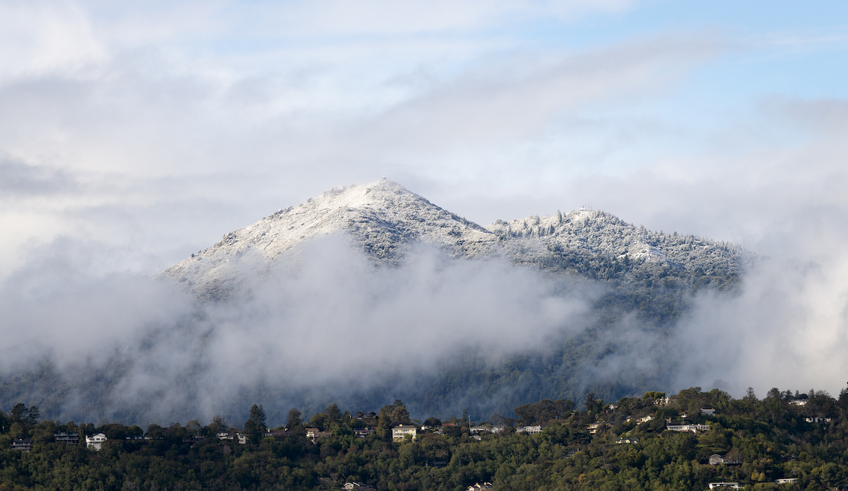 Mount Tamalpais got snow