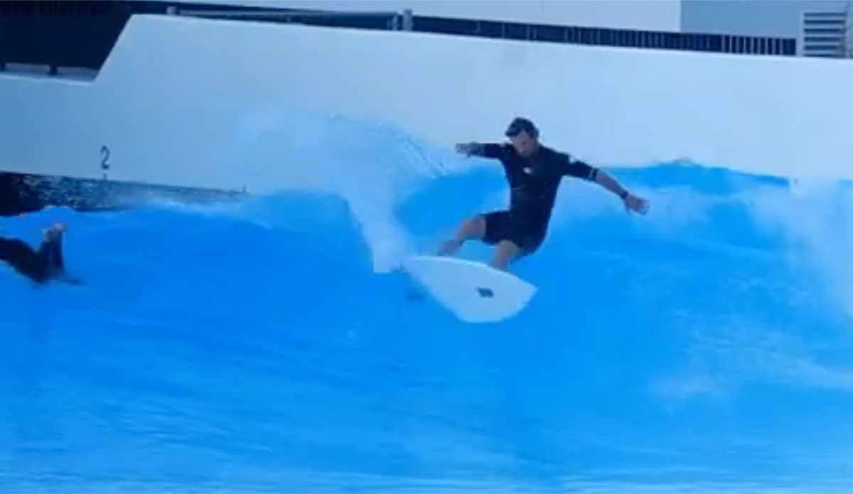 Chris Hemsworth Throws the Hammer Down at Swiss Wave Pool