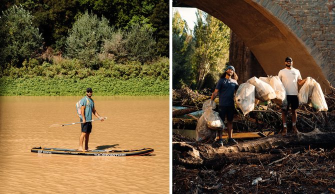 Italian Surfer Roby D'Amico SUP'd the River Tiber Through Rome to Help Clean His Home Surf Break