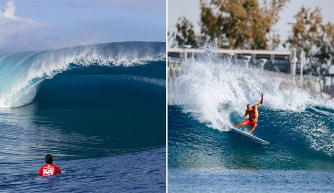 Olympic surfing at Teahupoo