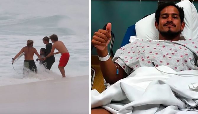 Peruvian Surfer Joaquin Del Castillo Suffered a Severe Pelvis Fracture at Pipeline