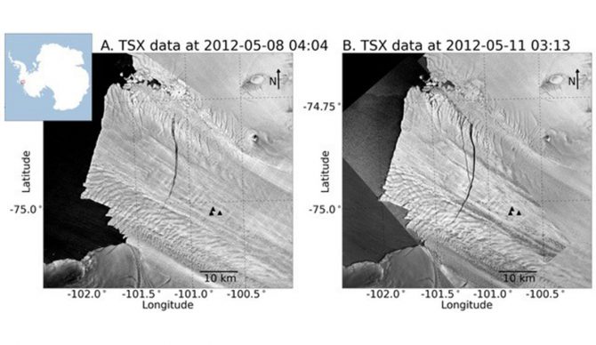 Pine Island Glacier rift